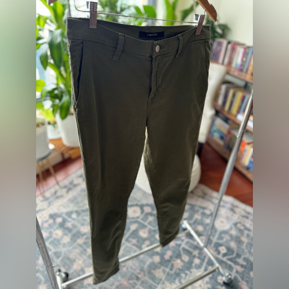 J Brand, women’s olive color khaki pants.